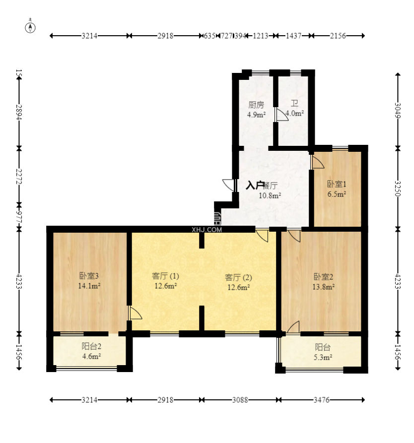 上王家沖小區(qū)  3室2廳1衛(wèi)   71.00萬