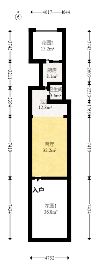 盈峰翠邸 3室2厅1卫 85.0万 盈峰翠邸 3室2厅1卫 85.0万户型图