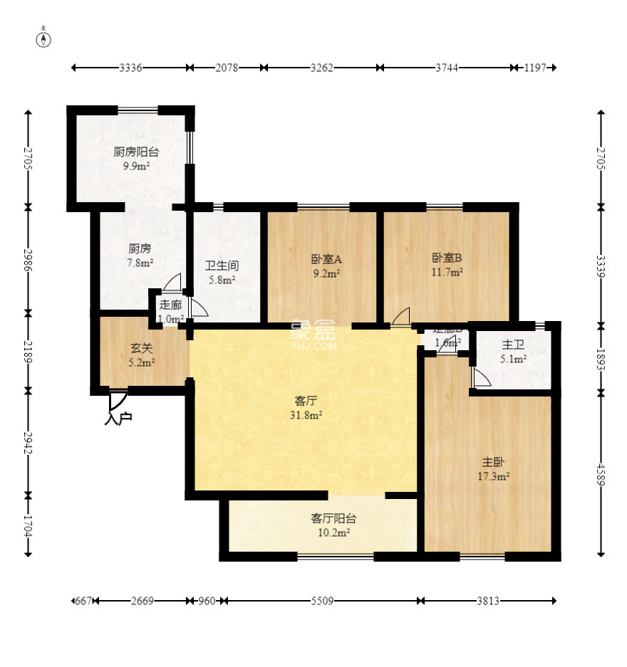 保利花园  3室2厅2卫    85.0万