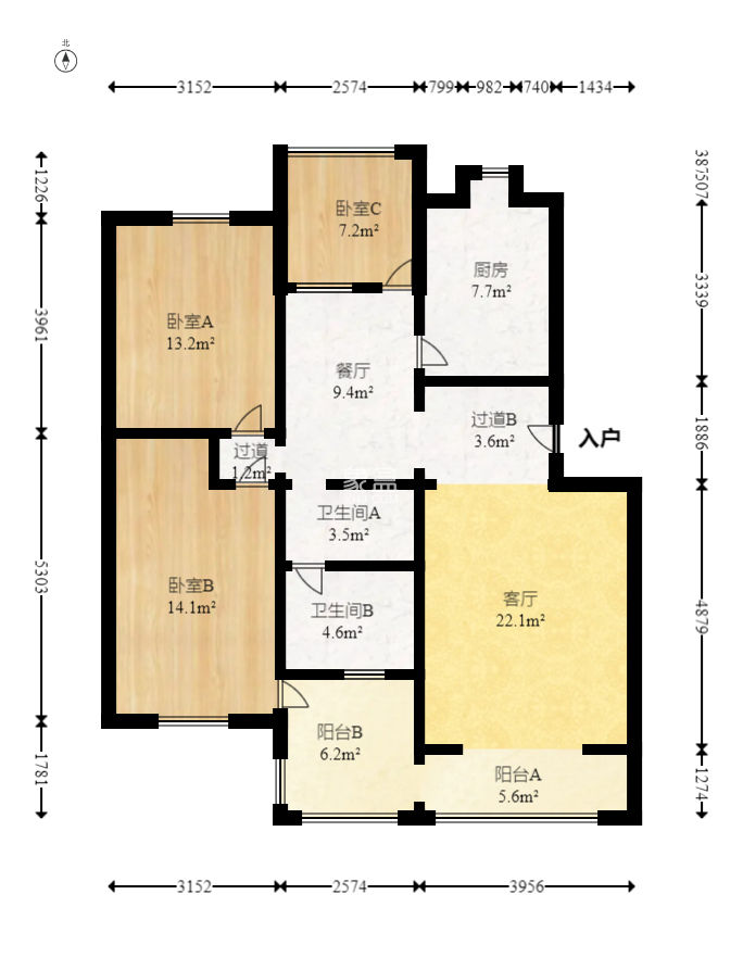 刑警之家  3室1廳1衛(wèi)   98.50萬