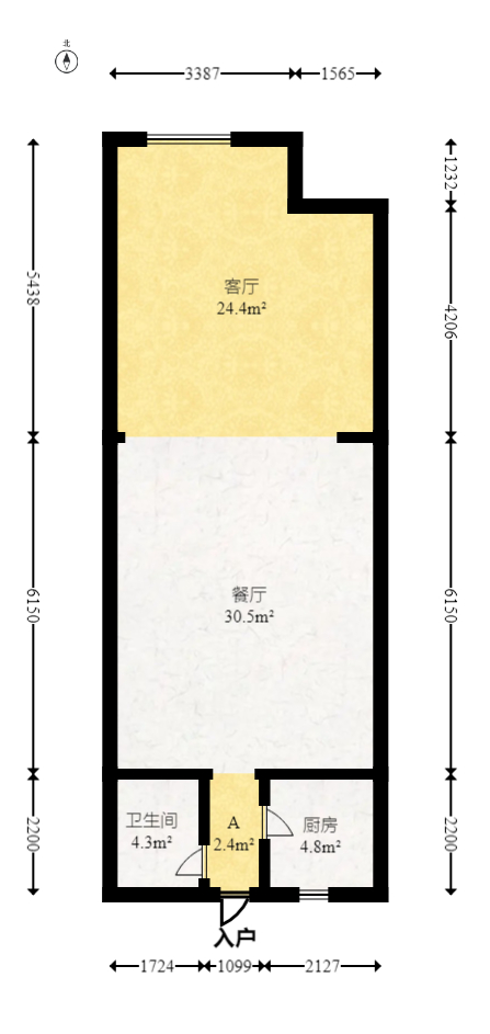 保利城（中航城国际社区、郡原美村）  5室3厅4卫   309.80万室内图1