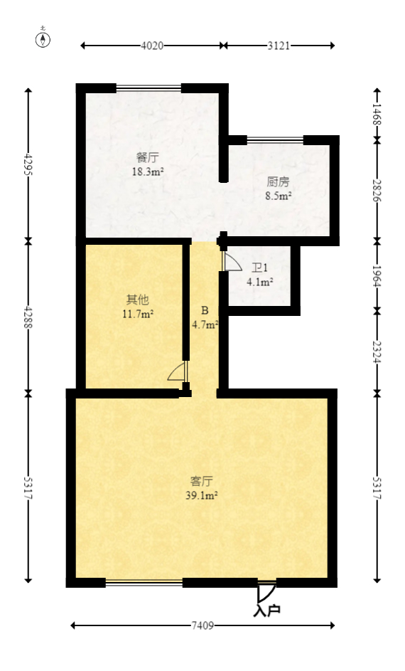 吉联小区（红墅湾）  5室2厅1卫   630.00万室内图1