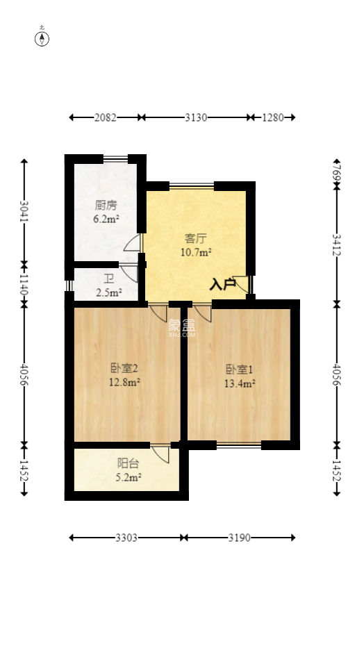 中建五局信和苑三区  2室1厅1卫   44.80万