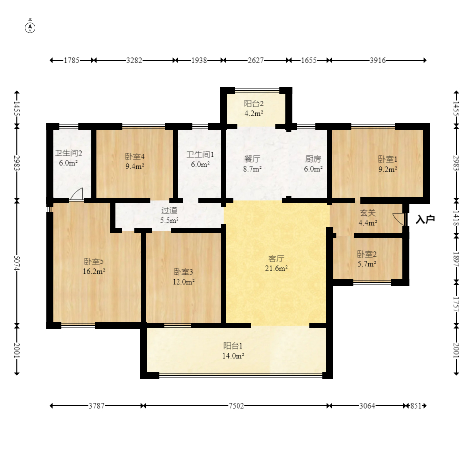 润和滨江广场(润和中央广场) 4室2厅2卫 135.0万 润和滨江广场(润和中央广场) 4室2厅2卫 135.0万户型图
