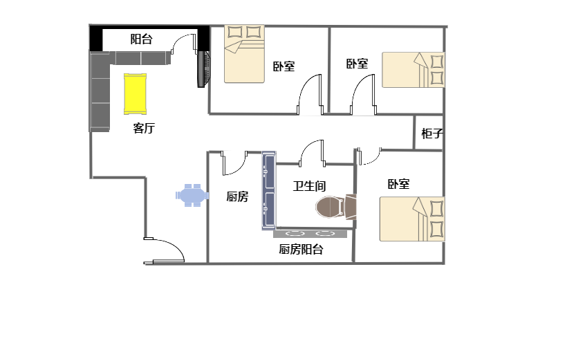 丹州小区  3室2厅2卫   280.00万