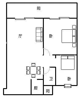 兰海花园三期 2室2厅1卫 7000.0元/月 兰海花园三期 2室2厅1卫 7000.0元/月室内图