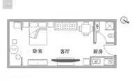 美丽新海岸  1室1厅1卫   125.00万客厅