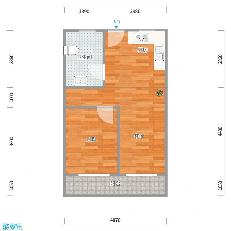 鲁能美丽五区二期  1室1厅1卫   230.00万客厅