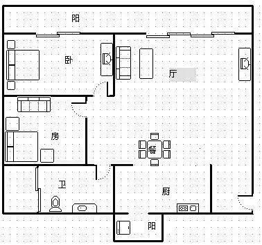 兰海花园三期  2室1厅1卫   470.00万客厅