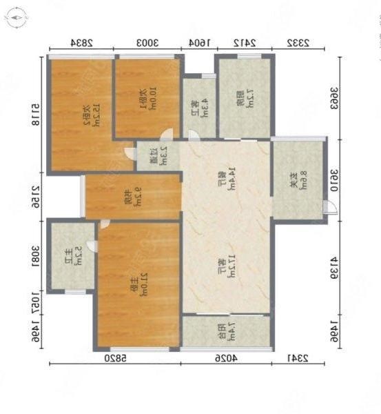 卓达东方巴哈马三期自由港湾  3室2厅2卫   3500.00元/月室内图