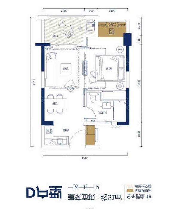 君和君泰  1室1厅1卫   160.00万客厅