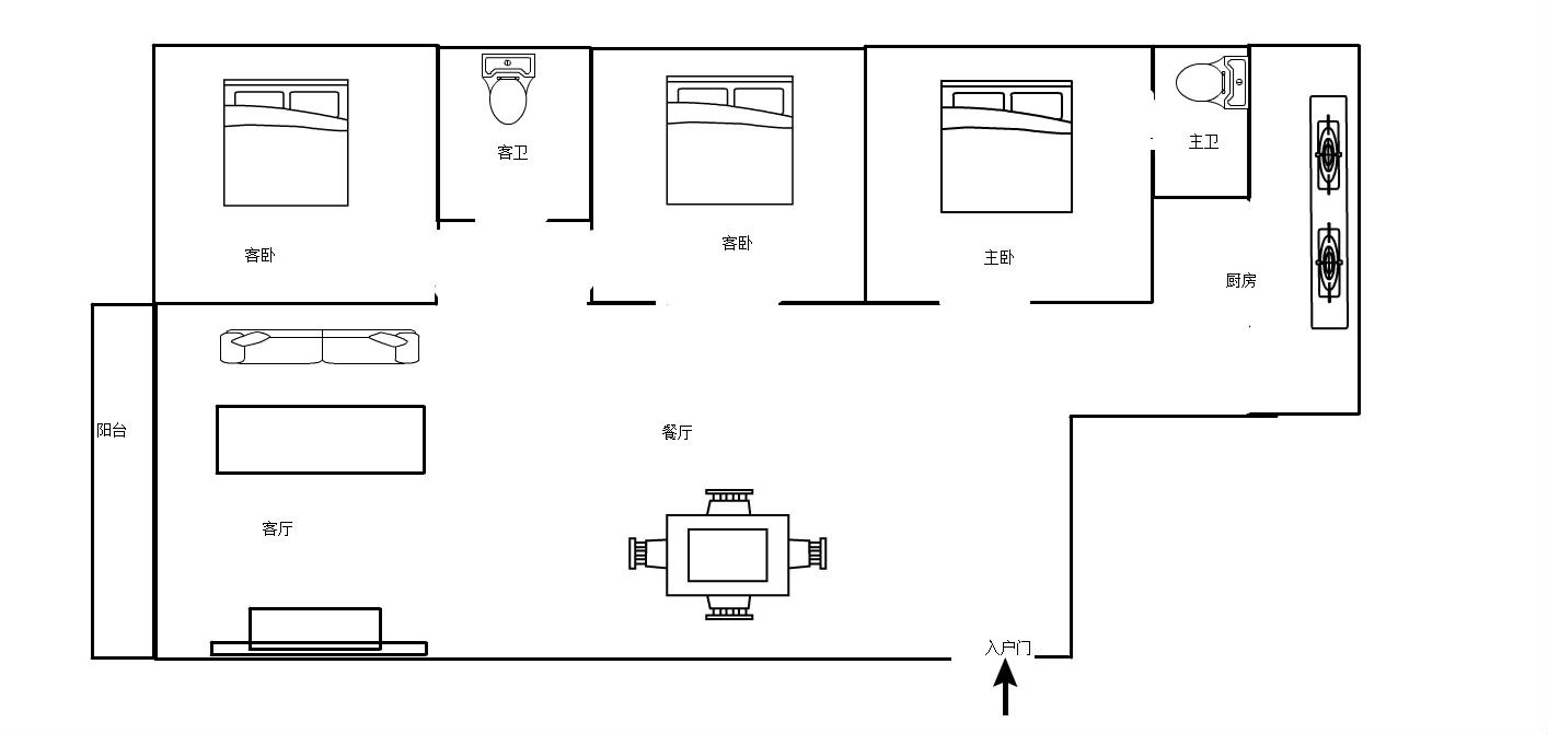 福泉花园  3室2厅2卫   350.00万客厅