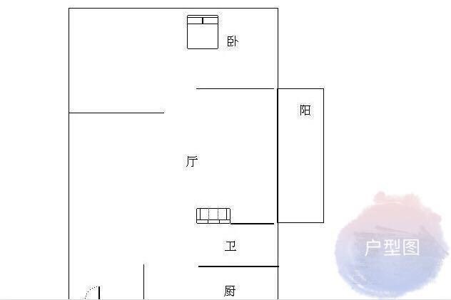 金陵海景花园  1室1厅1卫   280.00万客厅