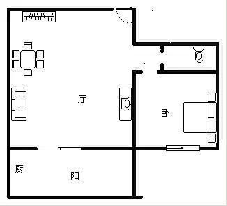 凤凰水城红树湾  1室1厅1卫   2300.00元/月室内图