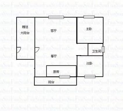 林荫河畔  3室2厅1卫   190.00万客厅