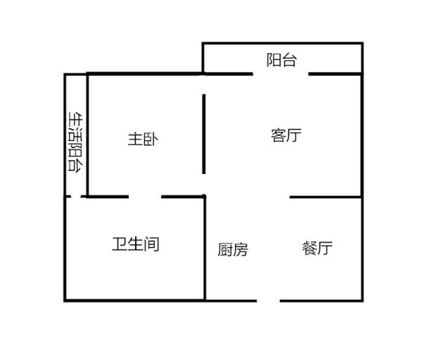 时代海岸公寓  1室1厅1卫   205.00万客厅