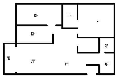 东岸假日  3室2厅2卫   240.00万客厅