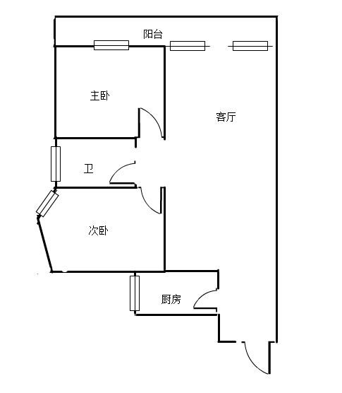 丽园春晓  2室2厅1卫   200.00万客厅