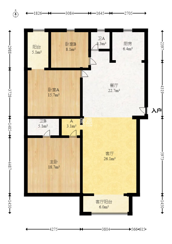 长房西城湾  3室2厅2卫   150.00万