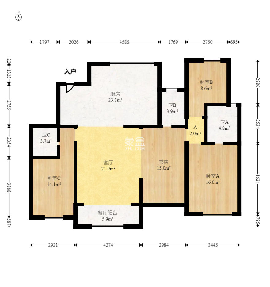 正荣滨江紫阙台  4室2厅3卫    210.0万