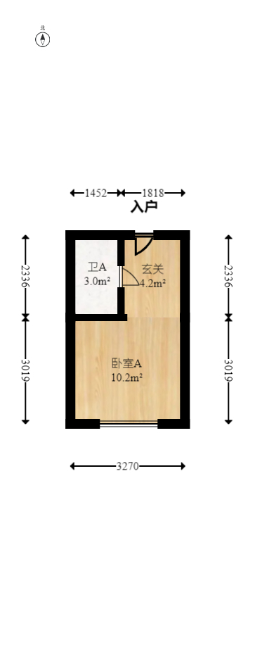 龙湖铂金岛  1室1厅1卫   27.80万室内图1
