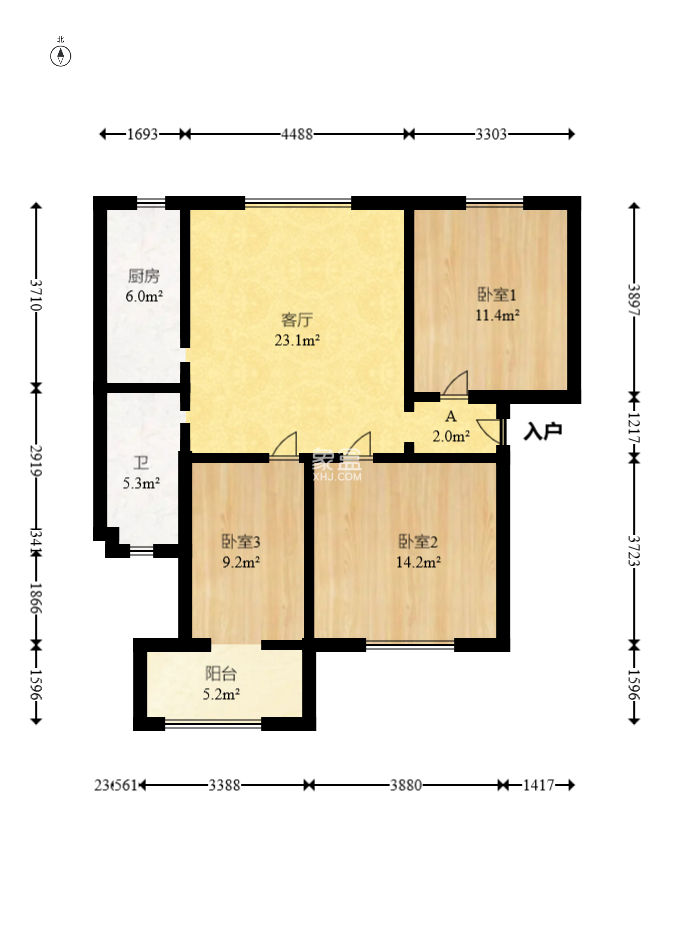 三0一佳园  3室2厅1卫    52.6万