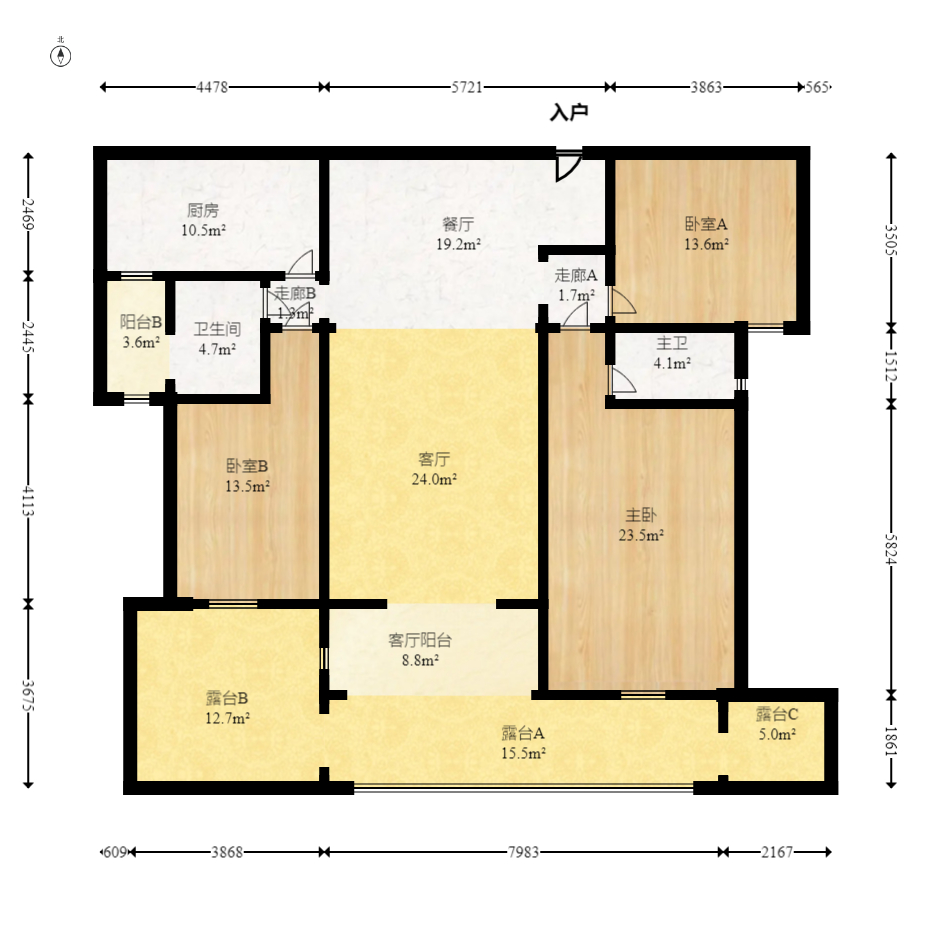 保利花园  3室2厅2卫    126.0万 保利花园  3室2厅2卫    126.0万户型图