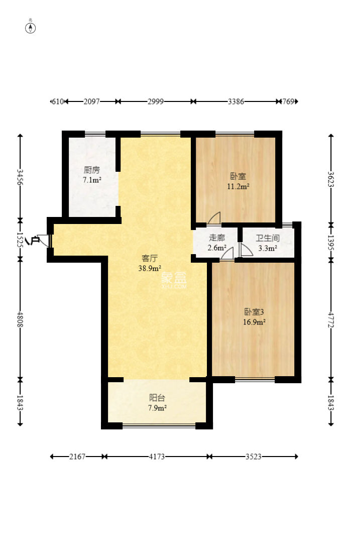 湖南有色地质勘查局宿舍（榔梨镇）  2室1厅1卫    58.0万