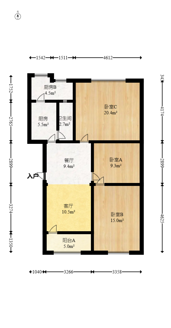东塘电力院  1室1厅1卫   85.00万室内图1