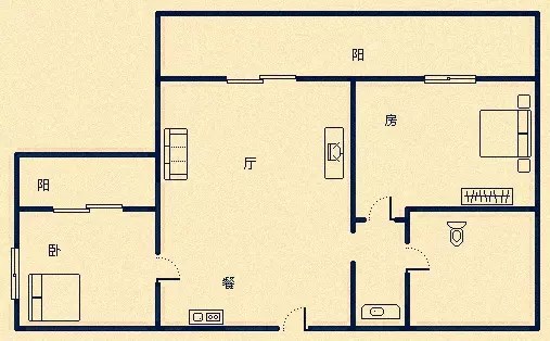 凤凰水城红树湾  2室1厅1卫   3000.00元/月室内图