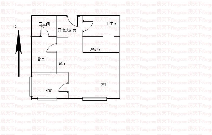 世嘉海景  2室1厅1卫   200.00万客厅