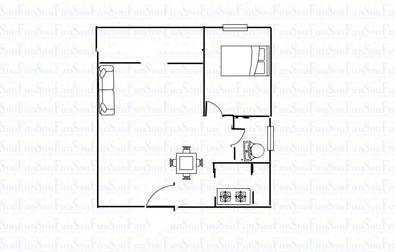 三亚清平乐  1室1厅1卫   138.00万客厅