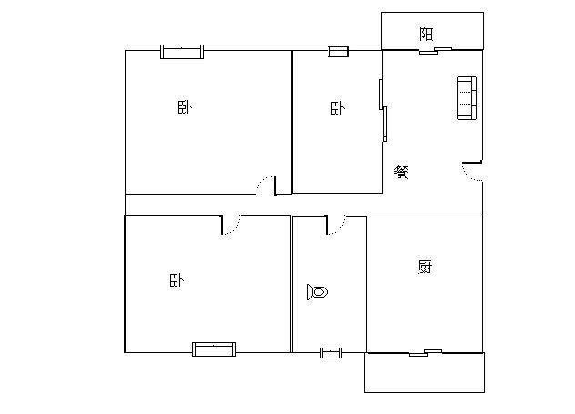 金海嘉园  3室1厅1卫   195.00万客厅