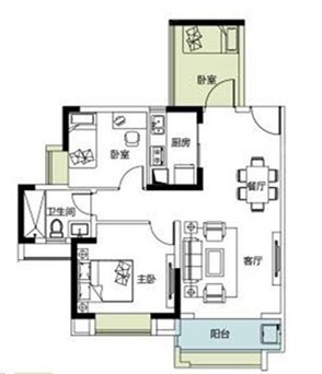 清平乐西郡 3室2厅1卫 200.0万 清平乐西郡 3室2厅1卫 200.0万客厅