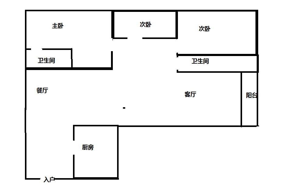 中铁子悦薹  3室2厅2卫   360.00万客厅