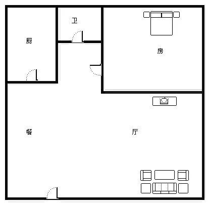 阳光名邸  1室1厅1卫   153.00万客厅