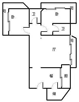 金陵海景花园  3室2厅2卫   440.00万客厅