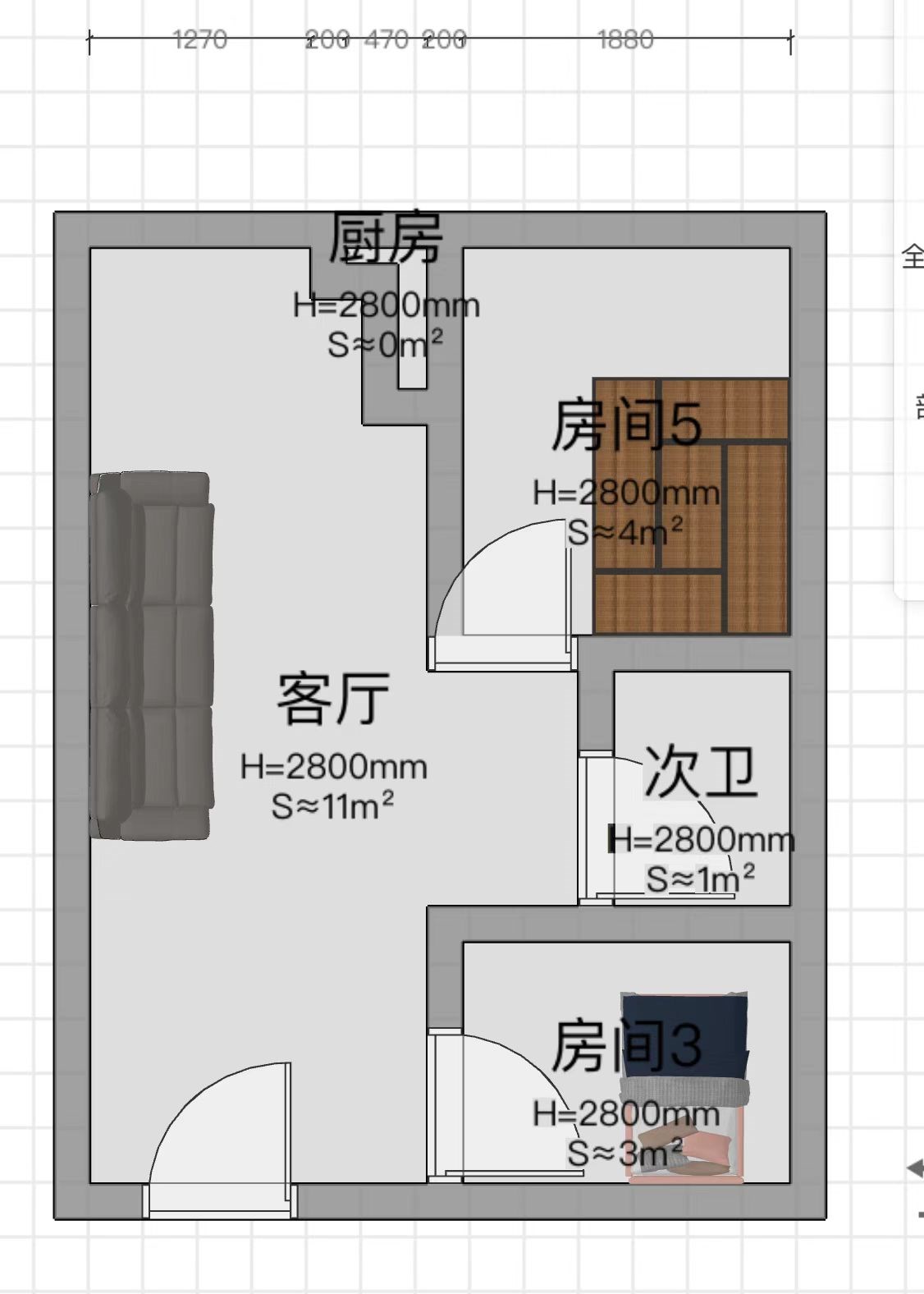 碧海蓝天  2室1厅1卫   255.00万客厅