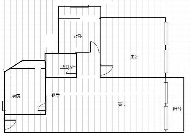 和兴家园  2室1厅1卫   193.00万客厅