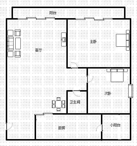 兰海花园三期  2室2厅1卫   450.00万客厅