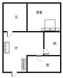 兰海滨河城市花园一区  1室1厅1卫   145.00万客厅