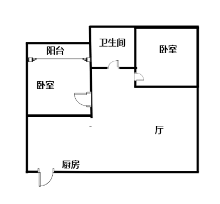 中铁子悦薹  2室2厅1卫    280.0万客厅
