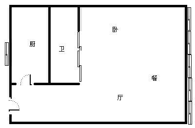 望海花园大酒店  1室1厅1卫   100.00万客厅