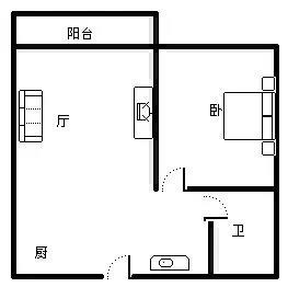 凤凰水城  1室1厅1卫   158.00万客厅