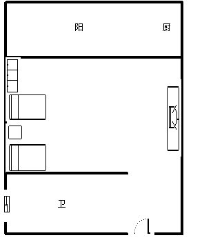 碧海蓝天  1室1厅1卫   90.00万客厅