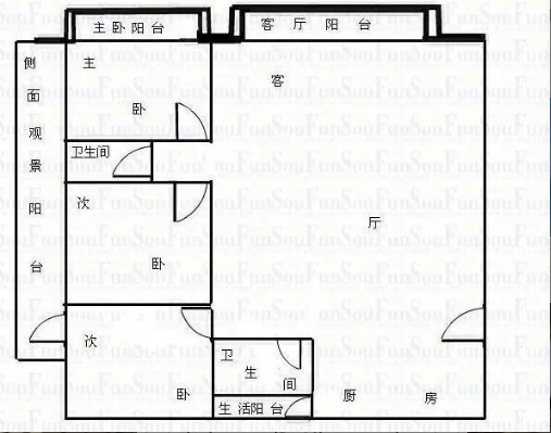兰海花园三期  3室2厅2卫   830.00万客厅