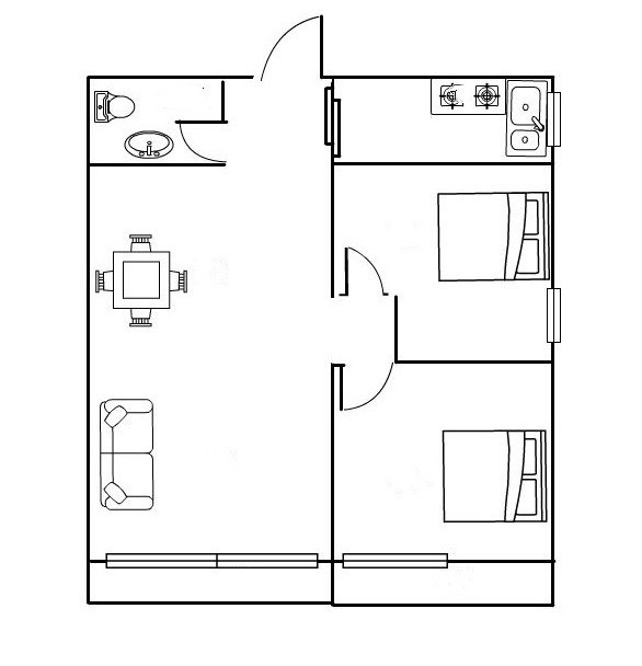 冬都大厦  2室2厅2卫   288.00万客厅