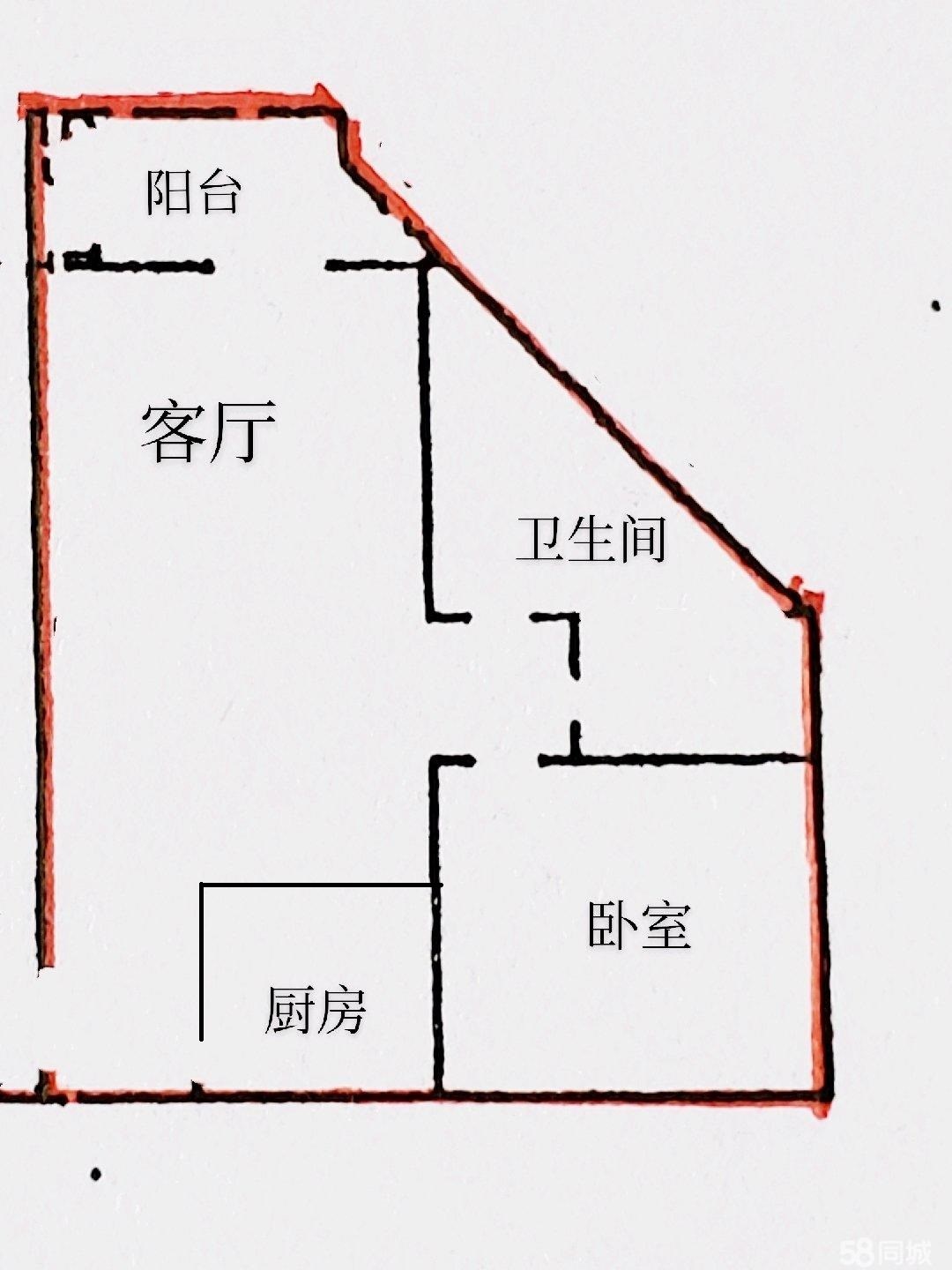 山景玉苑  1室1厅1卫   165.00万客厅