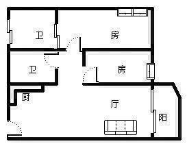 海韵假日休闲公寓  2室2厅2卫   210.00万客厅