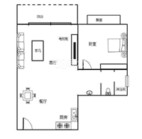 丽冠雅居  1室2厅1卫   220.00万客厅